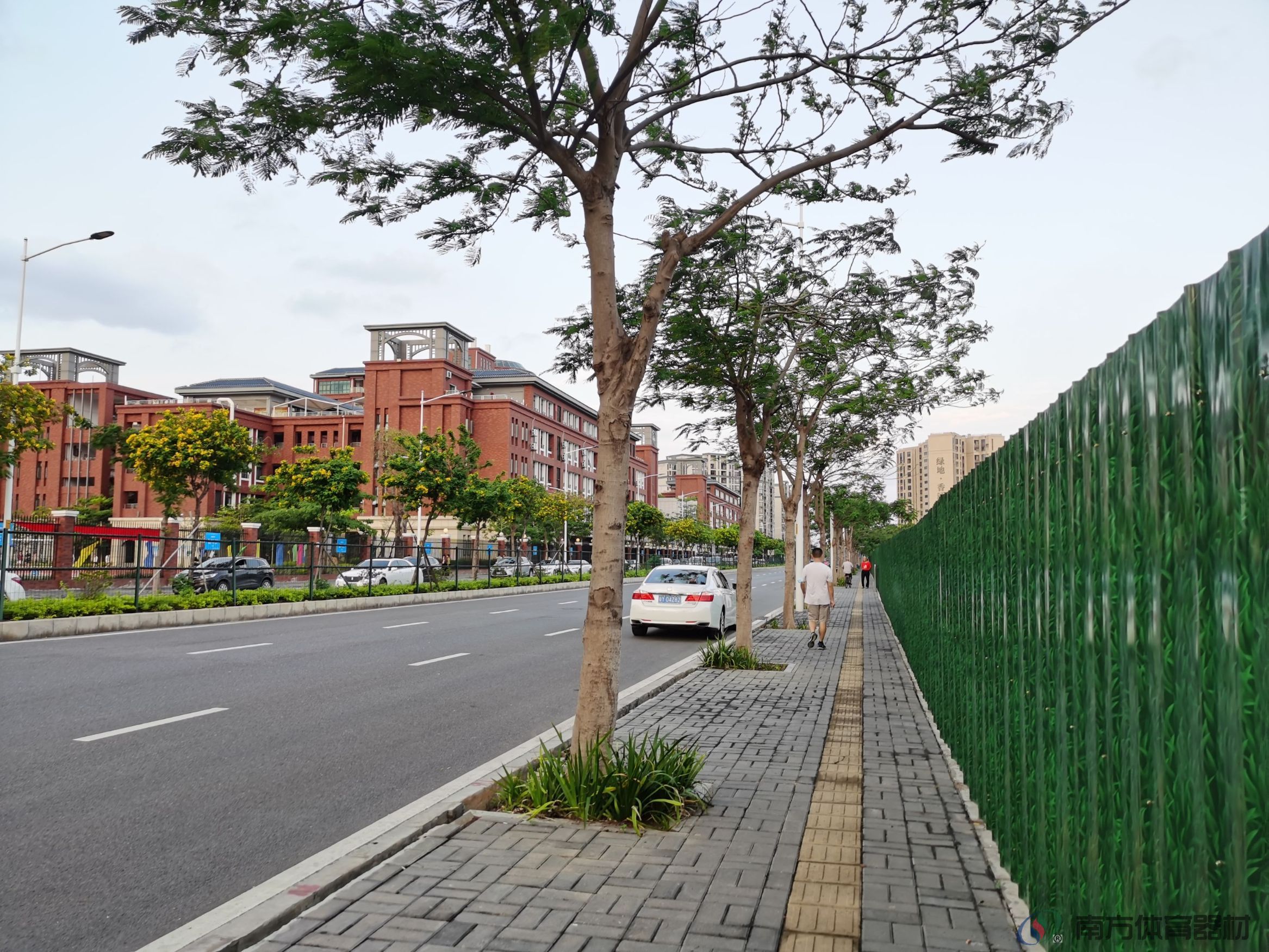 大沥镇太平社区石门实验学校步行骑行综合道(图1)